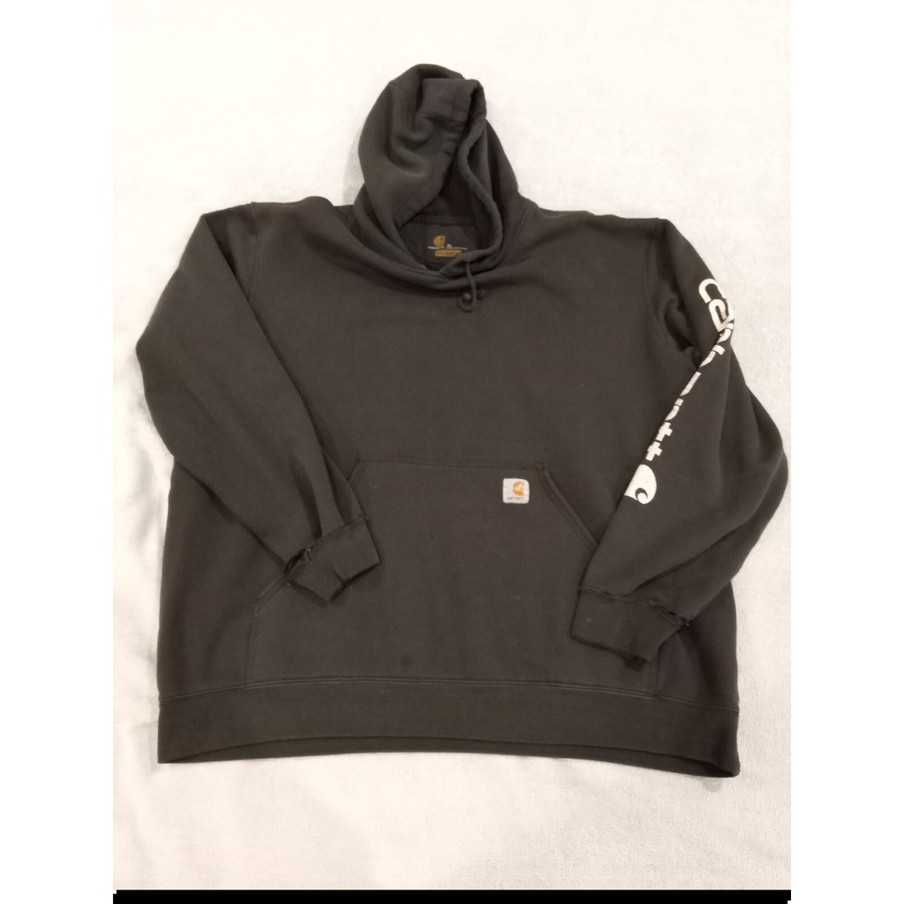 Mens Carhartt Sweatshirt Pullover Hoodie‎ Black XL